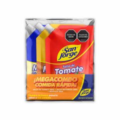 Salsa De Tomate X 200gr + Mayonesa X 200gr + Mostaza San Jorge X 200gr Doypack Megacombo
