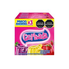 Gelatina Gelhada 35G 3Un Fresa/Pina/Uva