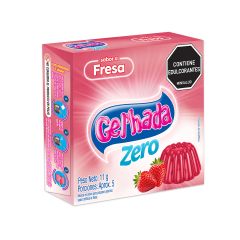Gelatina En Polvo Gelhada Zero Sabor A Fresa X 11gr