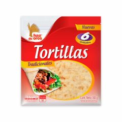 Tortillas Haz De Oros Tradicionales x 180gr x 6 Unidades