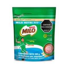 Milo Nestlé Active-Go Nutri Fit Menos Azúcar Doypack x 200gr