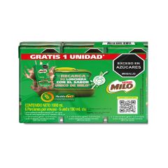 Milo Nestlé Active-Go Tetra x 180ml Pague 5 Lleve 6 Unidades