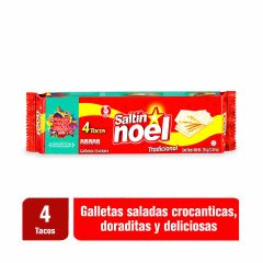 Galletas Saltín Noel Tradicional x 354gr x 4 Tacos