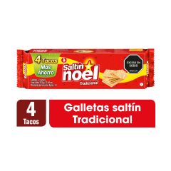 Galletas Saltín Noel Tradicional x 354gr x 4 Tacos