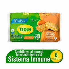 Galleta Tosh 148g 6u Mousse Naranja