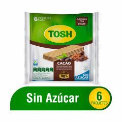 Galleta Tosh 180g 6u Wafer Cacao S/azuca
