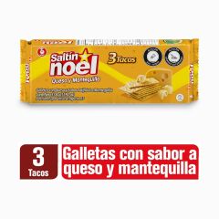 Galletas Saltín Noel Sabor A Queso Mantequilla x 338gr x 3 Tacos