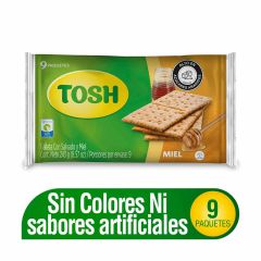 Galletas Tosh Baja En Grasa Sabor A Miel x 243gr x 9 Paquetes