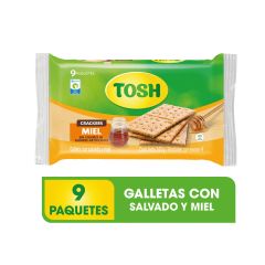 Galletas Tosh Baja En Grasa Sabor A Miel x 243gr x 9 Paquetes