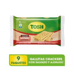 Galletas Tosh Baja En Grasa Sabor A Ajonjolí x 225gr x 9 Paquetes