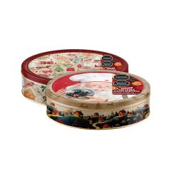 Galletas De Navidad Noel Dulces Surtidas Cofre Circular En Lata X 445gr