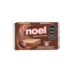 Galletas Wafer Noel Doble Crema Sabor A Chocolate X 22gr X 12 Paquetes