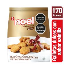 Galletas Finas Noel Dulces Con Sabor A Vainilla Bolsa x 170gr