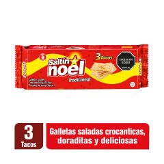 Galletas Saltín Noel Tradicional x 300gr x 3 Tacos