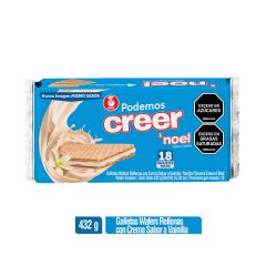 Galletas Wafer Noel Sabor A Vainilla x 24gr x 18 Paquetes