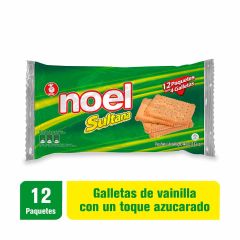 Galletas Sultana Noel Vainilla Bolsa x 36.66gr x 12 Paquetes