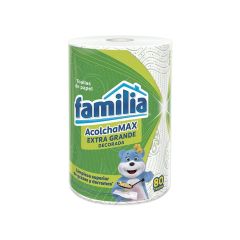 Toallas De Cocina Multiusos Familia Acolchamax Triple Hoja Decorada Extra Grande x 80 Hojas