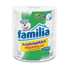 Toallas De Cocina Multiusos Familia Acolchamax Triple Hoja Megarollo x 120 Hojas