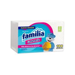 Servilletas Familia Cafetería Hoja Simple x 100 Unidades