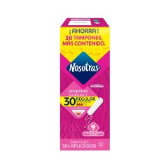 Tampones Nosotras Regular Sin Aplicador X 30 Unidades