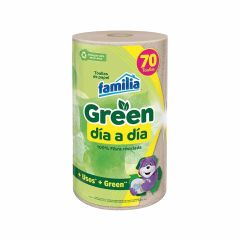 Toallas De Cocina Multiusos Familia Green Doble Hoja Rollo X 70 Toallas