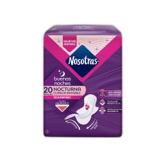 Toallas Femeninas Nosotras Buenas Noches Nocturna Invisible Tela Rapisec X 20 Unidades
