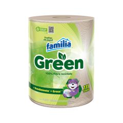 Toallas De Cocina Multiusos Familia Green Triple Hoja Rollo x 135 Toallas