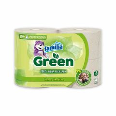 Papel Higiénico Familia Green Suave Y Rendidor x 4 Unidades x 37mts