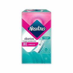 Protectores Nosotras Diarios Largos x 80 Unidades