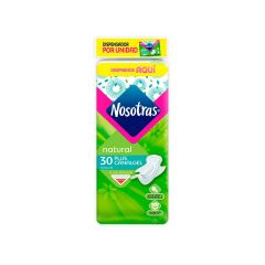 Toallas Femeninas Nosotras Natural Plus Canalgel x 30 Unidades