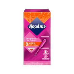 Tampones Nosotras Súper Con Aplicador X 8 Unidades