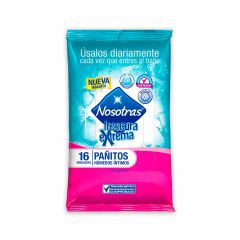Pañitos Húmedos Íntimos Nosotras Frescura Extrema V Hierbabuena x 16 Unidades