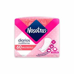 Protectores Nosotras Diarios Multiforma Multiestilo x 60 Unidades