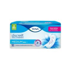 Toallas Femeninas Tena Discreet Medium x 10 Unidades