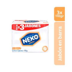 Jabón En Barra Neko Avena Hipoalergénico X 110gr X 3 Unidades