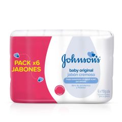 Jabón En Barra Cremoso Johnson's Baby Original x 110gr x 6 Unidades