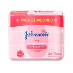 Jabón En Barra Cremoso Johnson's Baby Piel Delicada x 110gr x 3 Unidades