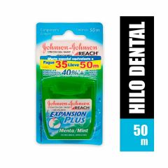 Seda Dental Johnson & Johnson Reach Expansión Plus Menta Pague 35 Lleve 50mts