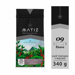 Café Matiz Medio Tostado Y Molido Ébano 09 Fuerte x 340gr