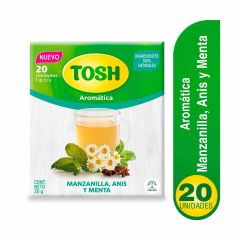 Aromáticas Tosh Manzanilla, Anís Y Menta x 20gr x 20 Sobres