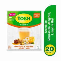 Aromáticas Tosh Manzanilla, Jengibre, Limón Y Miel x 22gr x 20 Sobres