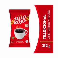 Café Sello Rojo Tostado Y Molido Tradicional Bolsa x 212gr