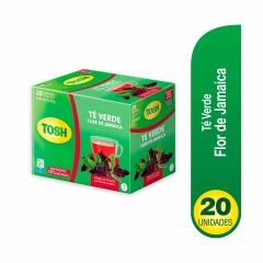 Té Verde Tosh Flor De Jamaica x 24gr x 20 Unidades