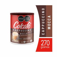 Café Soluble Colcafé Cappuccino Sabor A Mocca Lata x 270gr