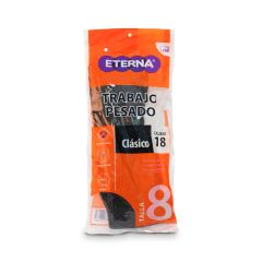 Guantes Trabajo Pesado Eterna Clásico Calibre 18 Talla 8 x Par
