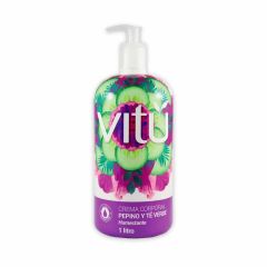 Crema Corporal Vitú Pepino Y Té Verde Frasco x 1000ml