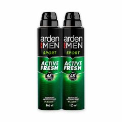 Desodorante En Aerosol Arden For Men Sport Active Fresh x 165ml x 2 Unidades Mega Contenido
