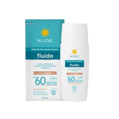 Protector Solar En Crema Nude Spf 60 Tubo X 50ml Facial Fluido Con Color