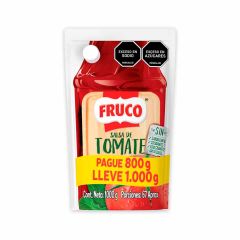 Salsa De Tomate Fruco Doypack Oferta Pague 800gr Lleve 1000gr