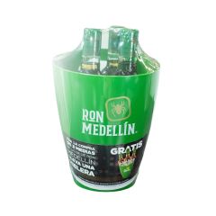 Licor De Ron Medellín X 375ml X 3 Unidades Gratis Hielera